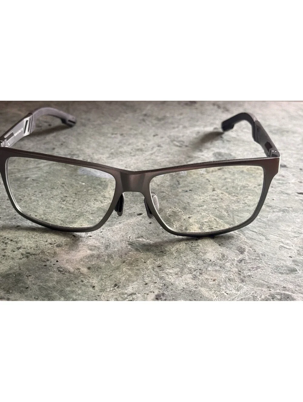 ANYLUV TC4571-2 Grey Blue Light Blocking Glasses Gunmetal Grey Carbon Made Italy